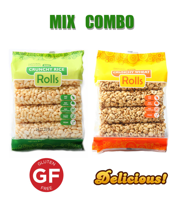 KIM'S MAGIC POP Crunch Roll Whole Wheat & Rice Flavor Mix Combo-Kim's Magic Pop