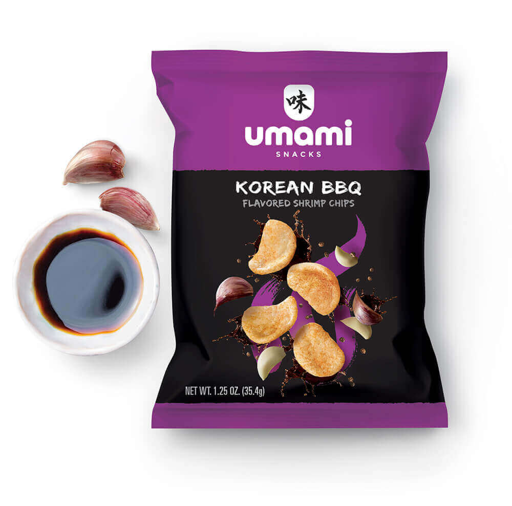 KOREAN BBQ FLAVORED SHRIMP CHIPS - 10 packs