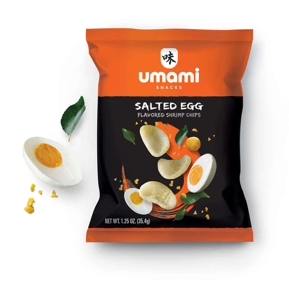 SALTED EGG FLAVORED SHRIMP CHIPS - 10 packs