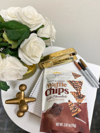 Waffle Chips - Dark Chocolate Flavored Drizzled - Light & Crispy - Morning Bell