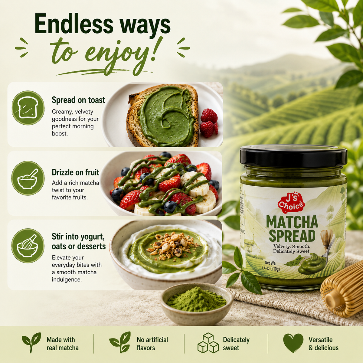 J’s Choice Creamy Matcha Spread