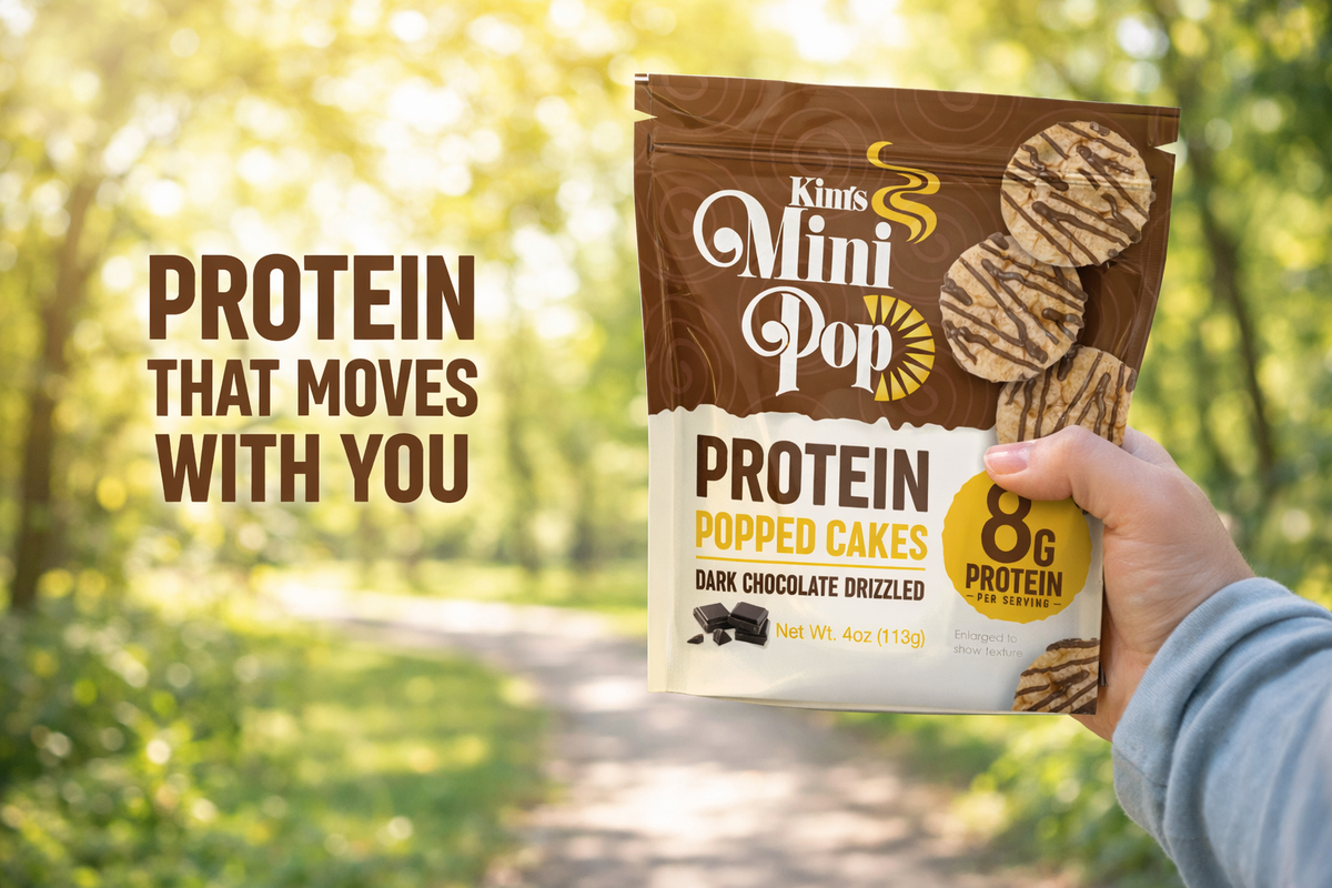 Kim’s Protein Mini Pop: Salted Caramel Drizzled Protein Popped Cakes (Pack of 6)