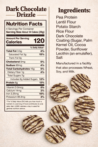 Kim’s Protein Mini Pop: Dark Chocolate Drizzled Protein Popped Cakes (Pack of 6)