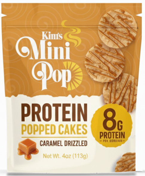Kim’s Protein Mini Pop: Salted Caramel Drizzled Protein Popped Cakes (Pack of 6)