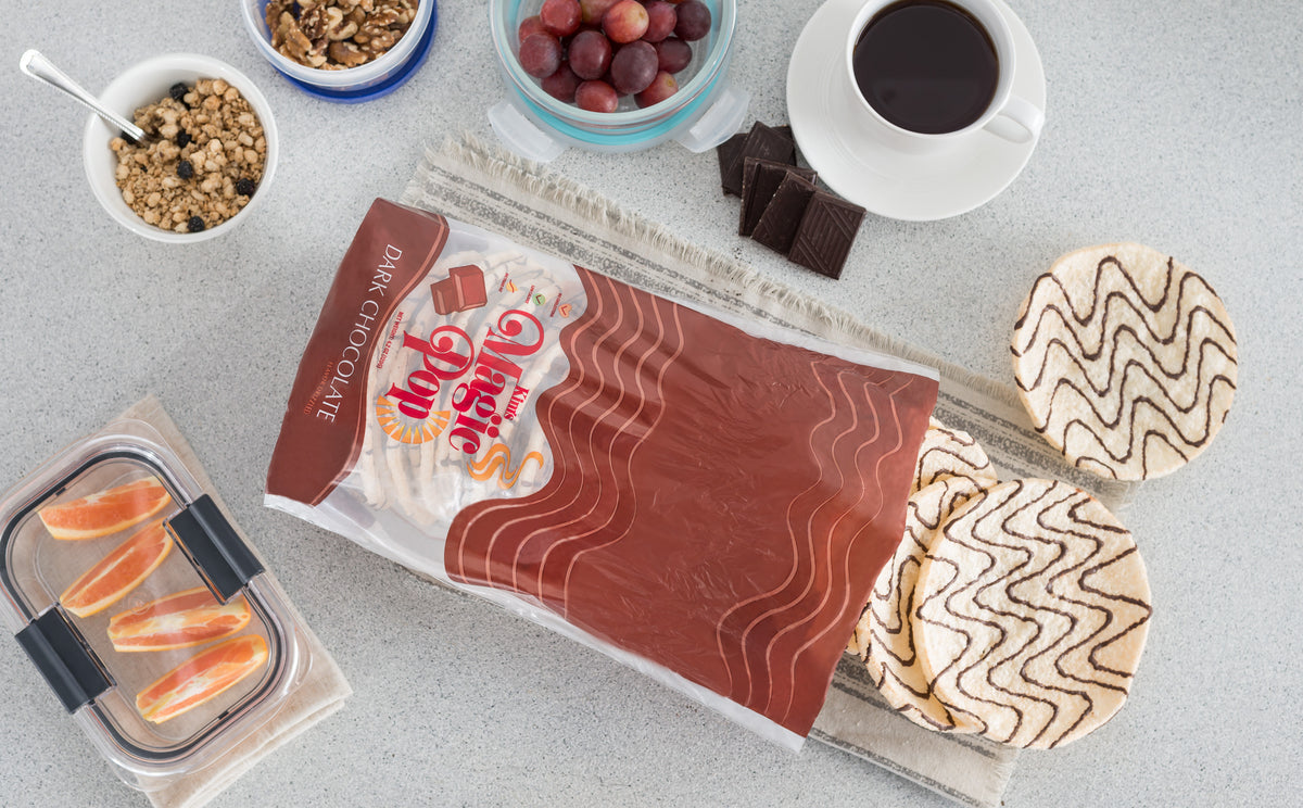 Kim's Magic Pop - Salted Caramel Flavor Drizzled & Dark Chocolate Combination [6 pack, 12 pack]